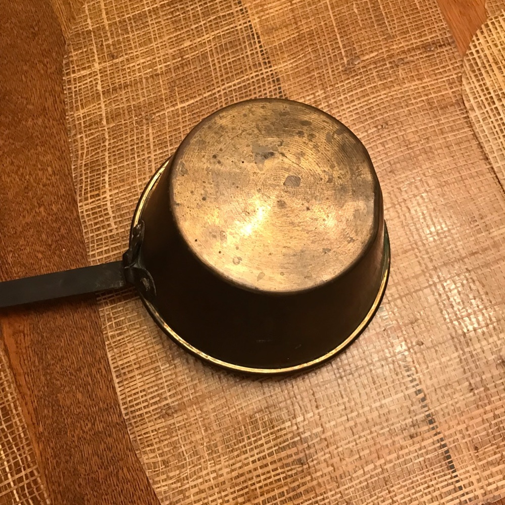 VINTAGE LATE 1800s BRASS AND IRON LADLE KITCHEN DECOR - Picture 4 of 16